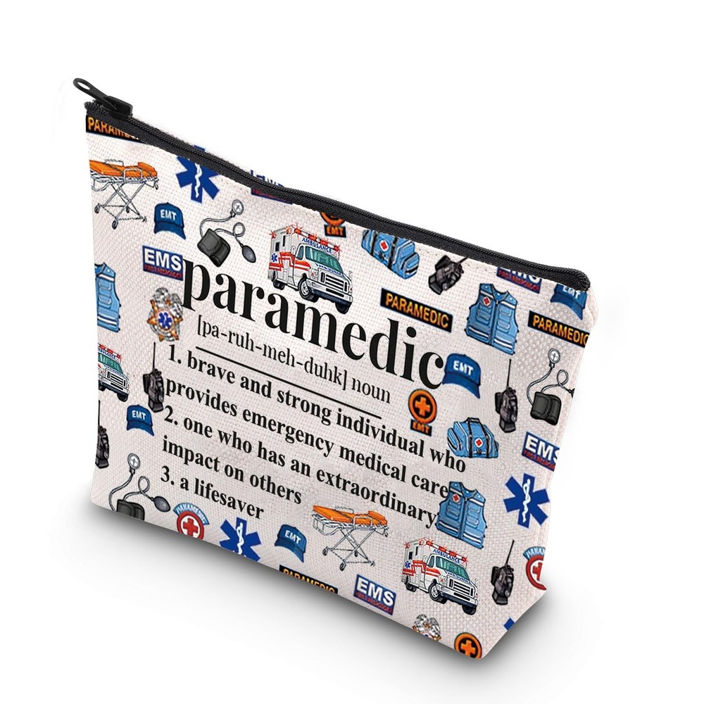 JNIAP Paramedic Makeup Bag Emergency Medical Technician Gifts paramedic noun