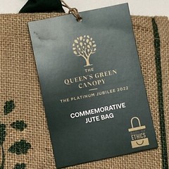 Bag Ethics Queen Elizabeth Platinum Jubilee Green Canopy Jute Bag 1952 2022 Tree