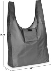 Versatile & Stylish Grey Reusable Grocery Bags – Set of 6 Foldable Eco Bags