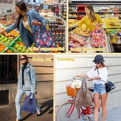 Extra Large Foldable Reusable Shopping Bags Washable Polyester Pocket
