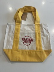 BRAND NEW with TAGS – Trader Joe’s – Holiday 2025 Canvas Mini Tote Bag – YELLOW