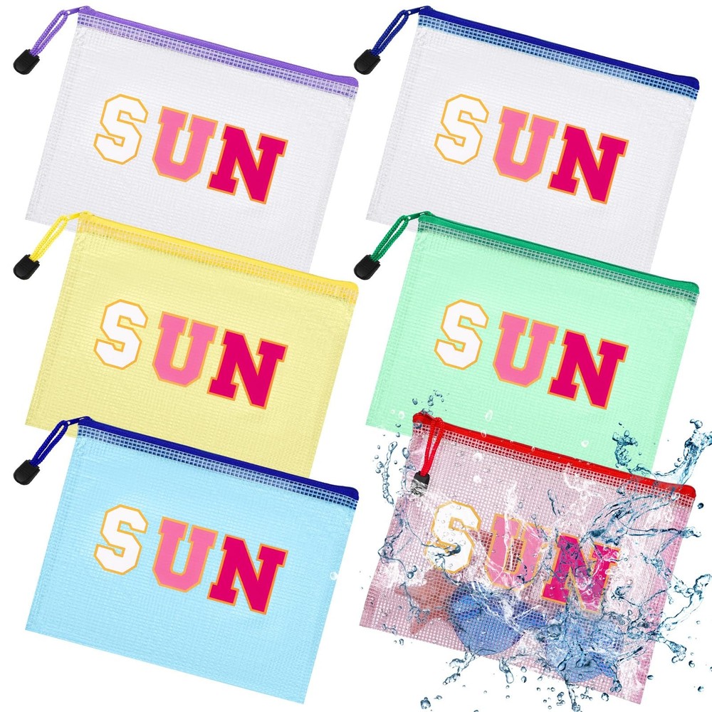 Kacctyen 12 Pcs Sunscreen Bag Clear Makeup Beach Vacation Essentials Pink