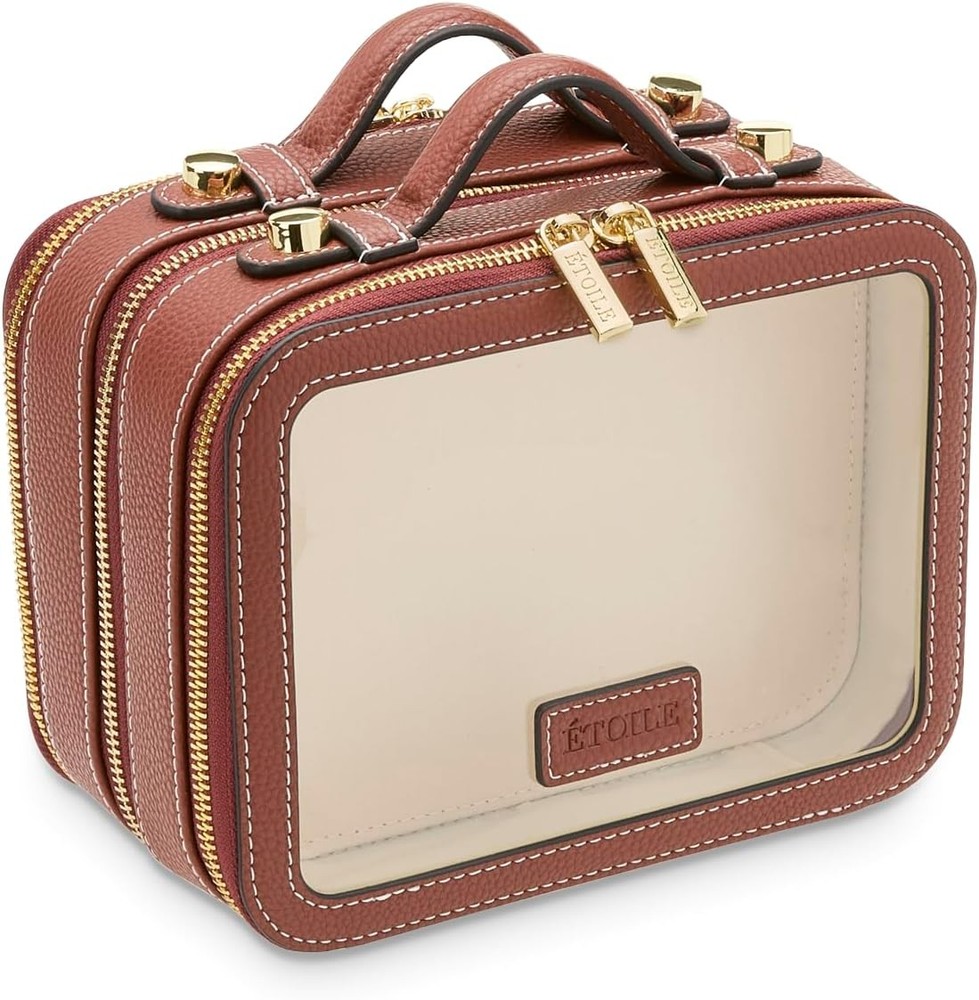 ETOILE – Small Twin Cosmetic Case Ginger Brown – Dual