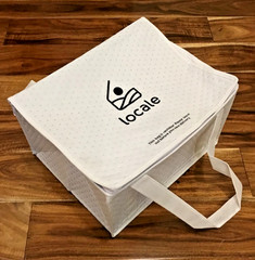 3 Pack Large Insulated Reusable Grocery Bag with Zipper Top for Takeout 12x10x6