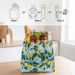 Lightweight Reusable Grocery Bag with Handles Ripstop Nylon Foldable Tote Shoppi