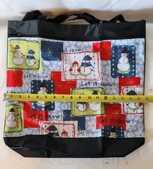 A Great Let it Snow – Snowman Reusable Blue Nylon Tote Bag