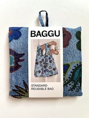 NEW! Baggu STANDARD BAG in “Digital Denim Birds” — Recyc. Nylon SOLD OUT + RARE!