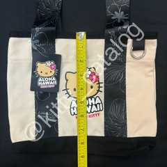 ABC Stores Hawaiʻi: Sun Tan Hello Kitty Big Face Mini Canvas Tote Bag, Black