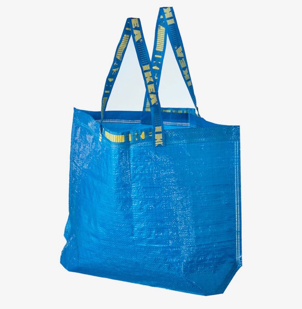IKEA Medium Blue 17 ¾x7x17 ¾ “/10 Gallon Reusable Shopping Tote Carrier Bag