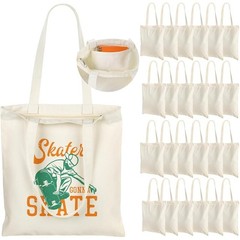 Durable Reusable Tote Bag 10oz Poly-Cotton Eco-Friendly Ideal Grocery Travel Gym