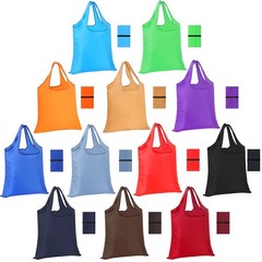 12 Pack Reusable Grocery Bags Washable Foldable Shopping Colorful Large