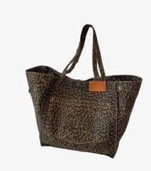 Canvas Leapord Print Large Capacity Shopping Bag Or Daily Use