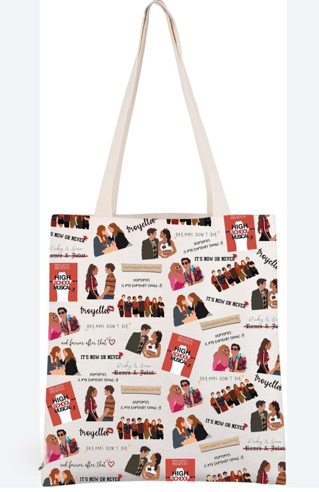 HIGH SCHOOL MUSICAL 3 – Soft Canvas Flat Tote Bag 15.25″x13.5″ BRAND NEW