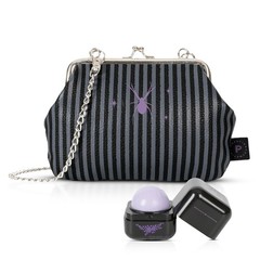 Profusion Cosmetics Gothic Beauty Cosmetic Bag and Lip Balm Set, Black
