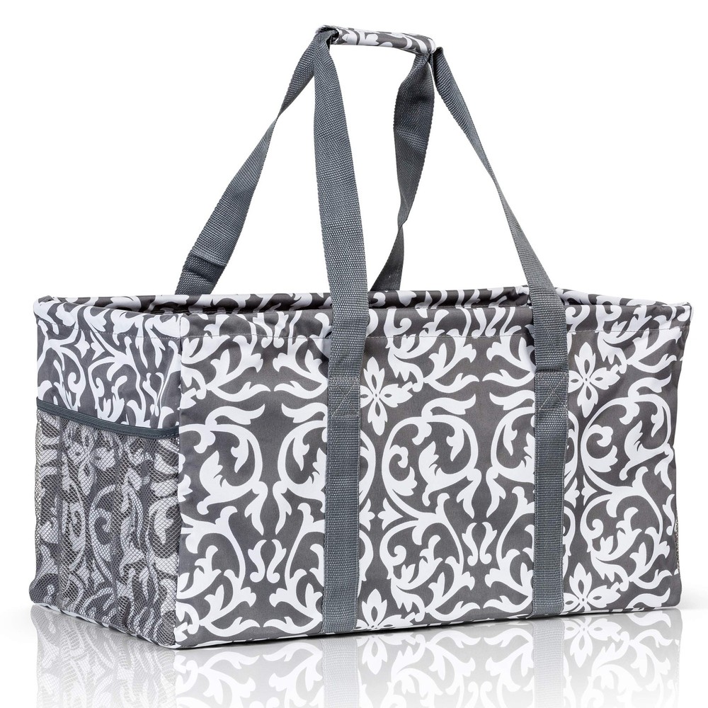 Extra Large Utility Tote Bag – Oversized Collapsible Reusable Wire Frame Rect…