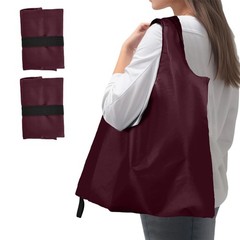 Foldable Nylon Lightweight Reusable Grocery Shopping Tote Bag With Holder