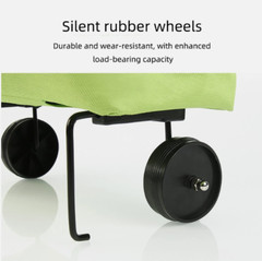 Foldable Tote Bag on Wheels Reusable Waterproof Trolley Shopping Car