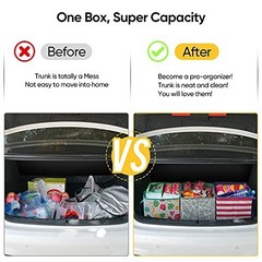 3-Pack Reusable Grocery Bags, Foldable Shopping Tote with Reinforced Bottom & Ha
