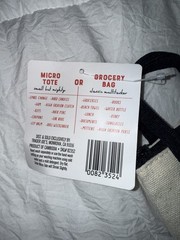 NWT Trader Joe’s Micro Tote Bag One Size White Navy Canvas Bag