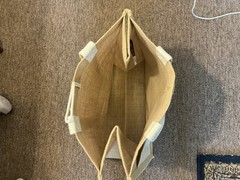 Lucketts Markets Burlap/Jute Farmer’s Market Tote/Shopping Bag