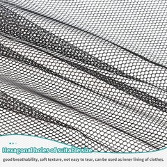 Mesh Netting Soft Slightly Stretchy Fabric 62 x 59 Inch Black