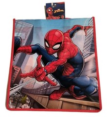 Marvel Comics Spiderman 🕷️Eco Red Shopping/Gift Tote Bag with Handles 🆕🆓Ship!