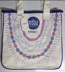 Whole Foods Large Crown Flower Rope Tote Bag Hawaii Exclusive