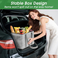 Reusable Grocery Bags, Large Foldable Shopping Tote Bags with Reinforced Handles