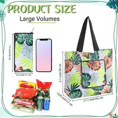6 PCS Reusable Foldable Grocery Bags Large Capacity Waterproof Women