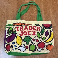 Trader Joe’s Shopping Bag Fruit & Vegetables 100% Cotton Made in USA Vintage