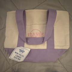 Trader Joe’s Mini Pastel Canvas Reusable Tote Bag Set, 4Pack Multicolor (Tagged)