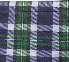 Multi-purpose grocery tote bag with waterproof vinyl lining and plaid pattern