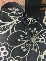 reisenthel Large Expandable ‘Shopper e3’ Tote Bag Black & White Floral, NWT