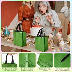 80 Pieces Gift Bags Set Reusable Glossy Grocery Gift Tote with Handle for Eas…