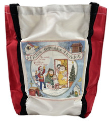 Gooseberry Patch Canvas Christmas Holiday Shopping Tote Bag