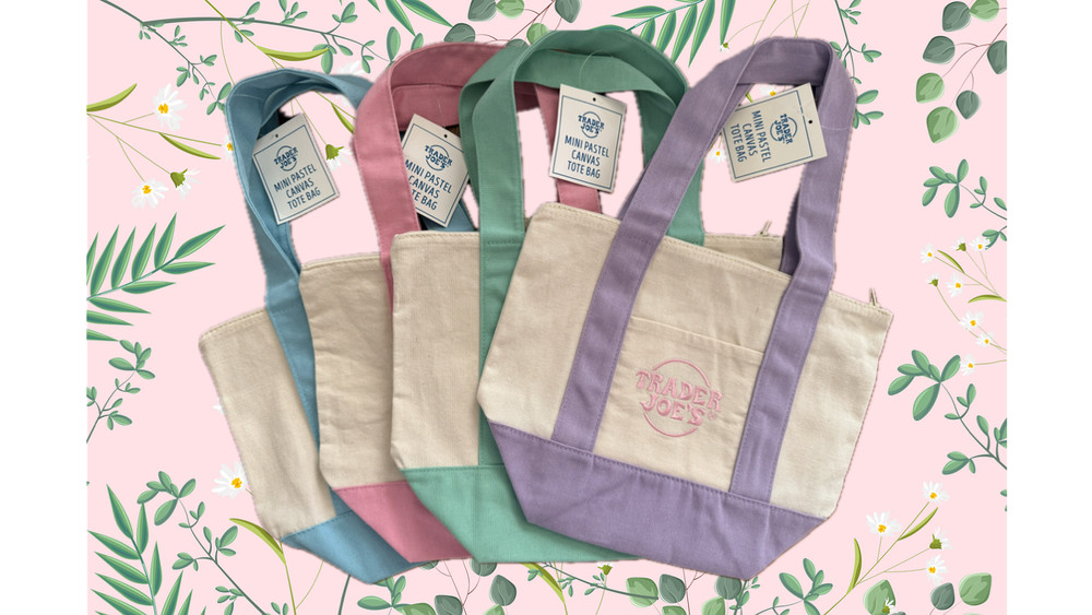 With Sewn-on Zippers – Trader Joe’s Mini Tote Bags (Set of 4 )