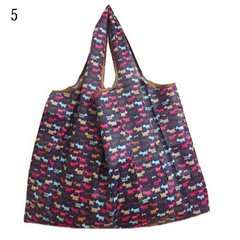 Foldable Reusable Shopping Bag Floral Print Tote for Grocery Fruits Vegetables