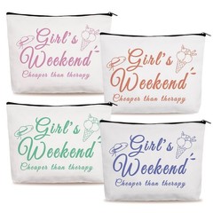 Hauojaus 4 Pcs Girls Weekend Trip 2026 Makeup Bag girls weekend