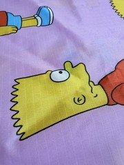 BAGGU The Simpsons Bart Simpson Nylon Pink Reuseable Grocery Tote Large Bag