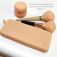 brush bubble silicone makeup holder Brush Case Small, Brown (Cases)