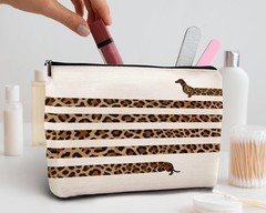 kdqua Funny Leopard Print Dachshund Makeup Bag, Doxie Gifts,…