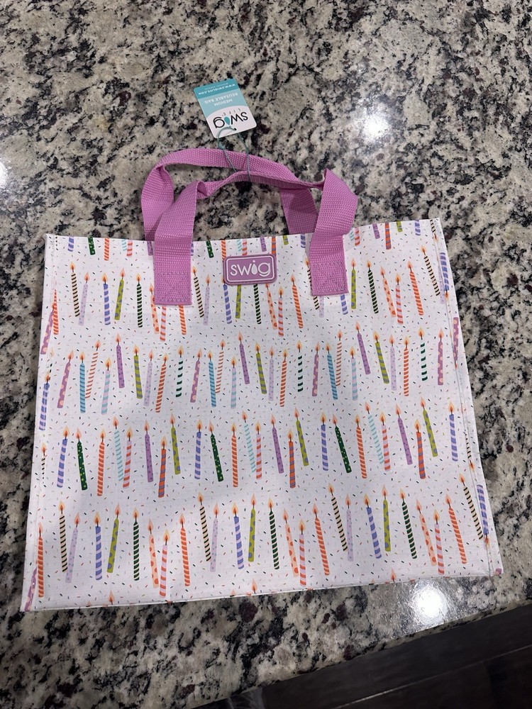 Swig Tote Bag Med Birthday Bag Reusable Shopping Bag NWT