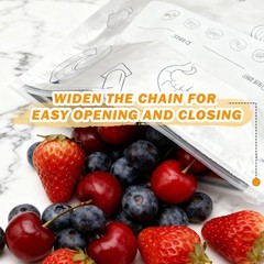 Reusable Aluminum Foil Storage Bags,Vacuum Zipper 3 SIZE / 30 PCS, 30PCS