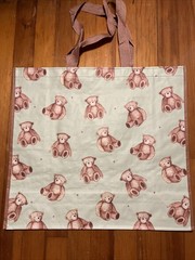 NEW Reusable Large Shopping Grocery Bag Tote TEDDY 🧸 BEARS all over