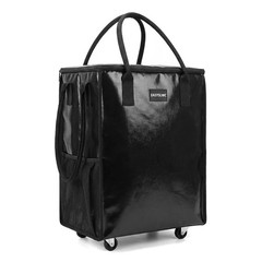Reusable Hauler Rolling Tote Bag, Collapsible Portable Shopping Cart with Whe…