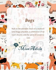 Aesthetic Dog Tote Bag – with Magnetic Buckle and Zipper Inner Pocket for Wom…
