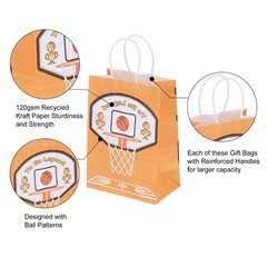 50Pcs Basketball Gift Bags with Handles, 3.1″x8.3″x5.9″ Sports Gift Bags