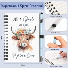 Sinmoe 5 Pcs Highland Cow Gift Set Women 13.39 x 15.75 x 3.94 inches, Blue