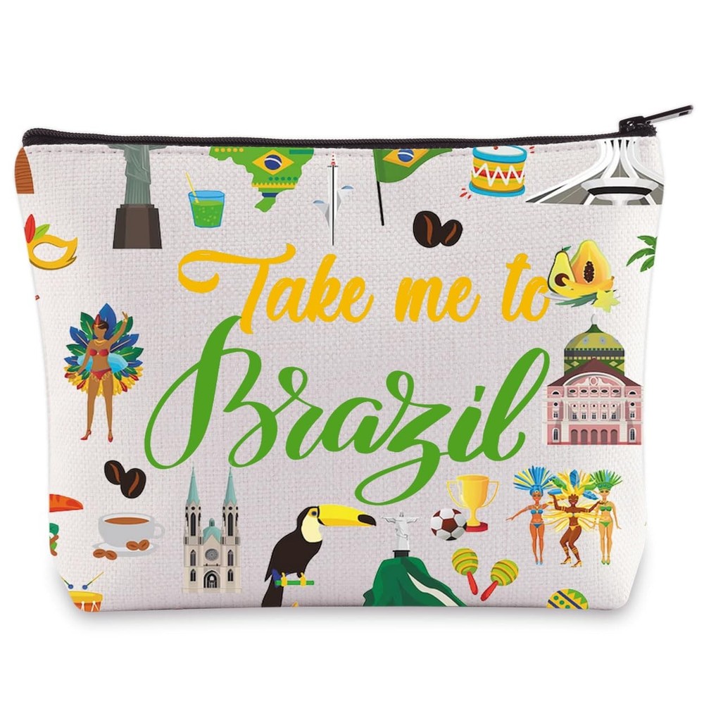 LEVLO Brazil Culture Travel Cosmetic Bag World Cup Take Me To