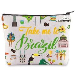 LEVLO Brazil Culture Travel Cosmetic Bag World Cup Take Me To